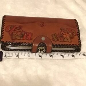 Vintage leather wallet Snap Crackle and Pop